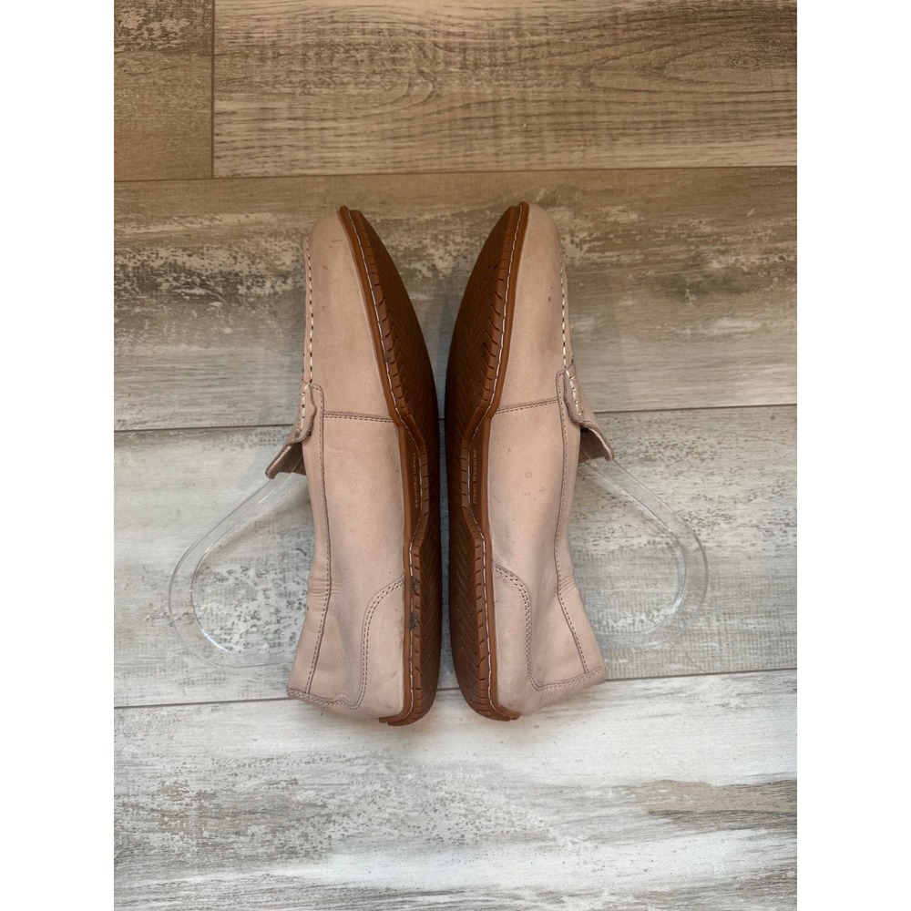 Hush Puppies Leather Loafers Quiet Luxury Women 9 Tan Slip On Old Money Preppy‎ - Picture 10 of 11